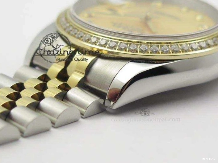 MiroTime 1219 HighPerformance DateJust 116234 BP Best Edition SS YG Gold Dial Diamond Markers On SS Bracelet A2824 V 3940